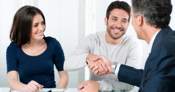 Business people making a deal Client and business people making a deal