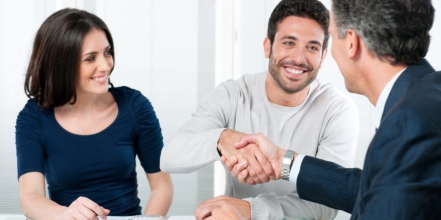 Business people making a deal Client and business people making a deal