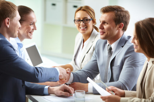 Clients meeting consultants Clients meeting consultants