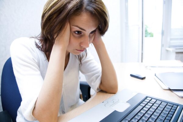 A frustrated lady A frustrated business lady