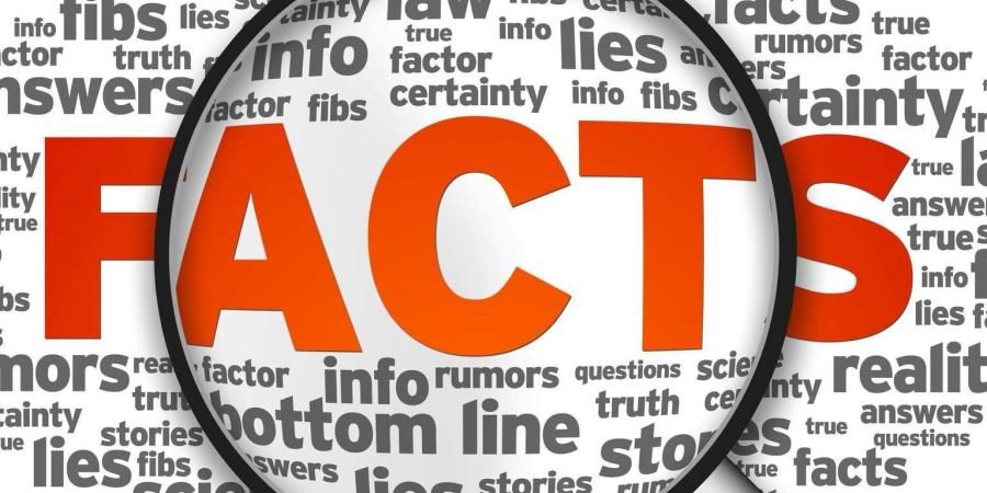 Magnifying Glass showing word Facts