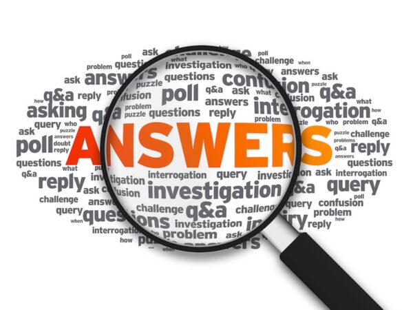 Magnifying Glass – Answers Magnifying glass showing a word answers