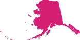 Alaska map in pink