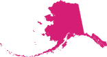 Alaska map in pink
