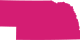 Nebraska map in pink