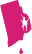 Rhode Island map in pink