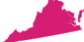 Virginia map in pink