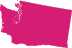 Washington map in pink